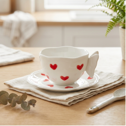 Porcelain Mug & Saucer
